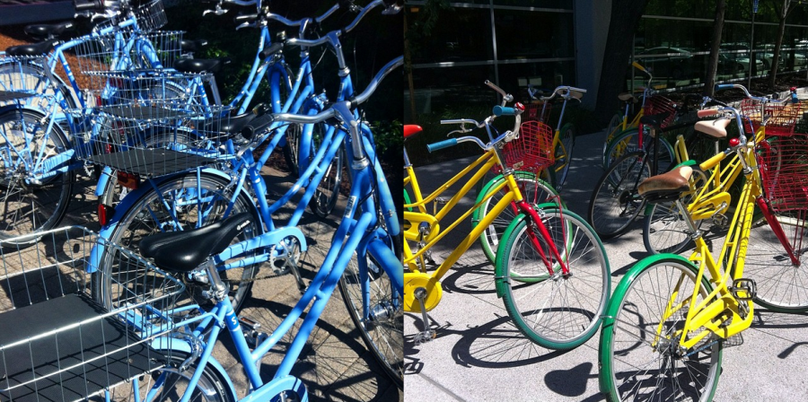 Facebook and Google Bikes